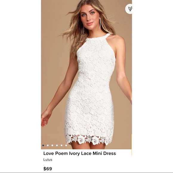 Lulus | Dresses | Lulus Love Poem Ivory Lace Mini Dress | Poshmark